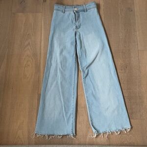 Zara Sky Blue High Rise Kids Marine Jeans